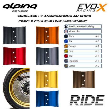 Jante arrière rayons tubeless 4,25 x 17 Alpina BMW F850GS Pack Ride