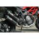Double échappement titane Ducati Monster 1100 EVO embouts noirs