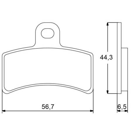Plaquette De Frein Avant (Ou Arrière Suivant Modèle) Accossato Agpa44 (Dimension