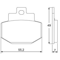 Plaquette De Frein arrière (ou avant suivant modèle) Accossato AGPP41 (dimension