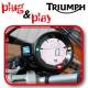 Nouveau indicateur de rapport engagé moto Triumph T1 Plug and Play