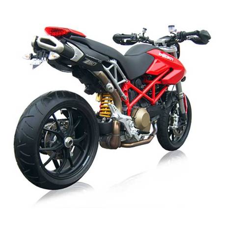 Echappements 2 sorties racing inox-carbone Zard Ducati Hypermotard 796 1100S EVO