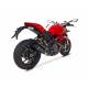 2 échappements carbone homologues superposes Zard Ducati Monster 1100 EVO